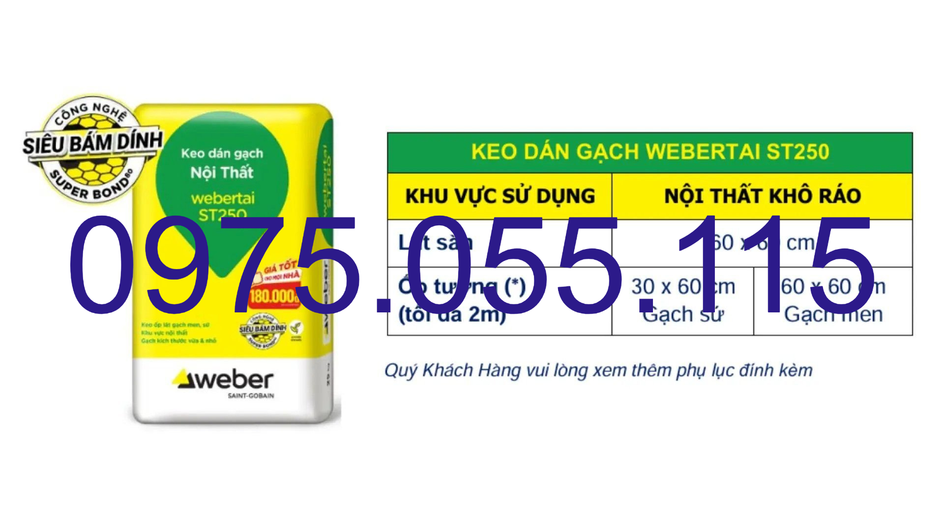 Keo Dán Gạch Webertai ST250 Tại TPHCM Keo Dán Gạch Webertai ST250 Tại TPHCM
