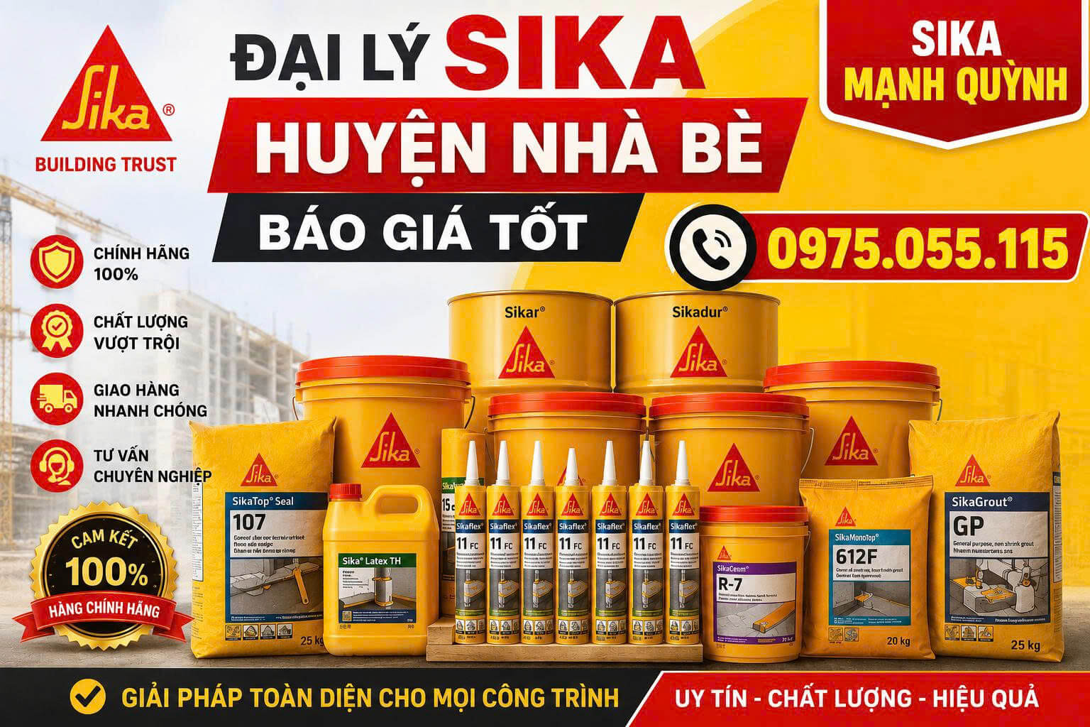 Đại Lý Sika Huyện Nhà Bè Báo Giá Tốt