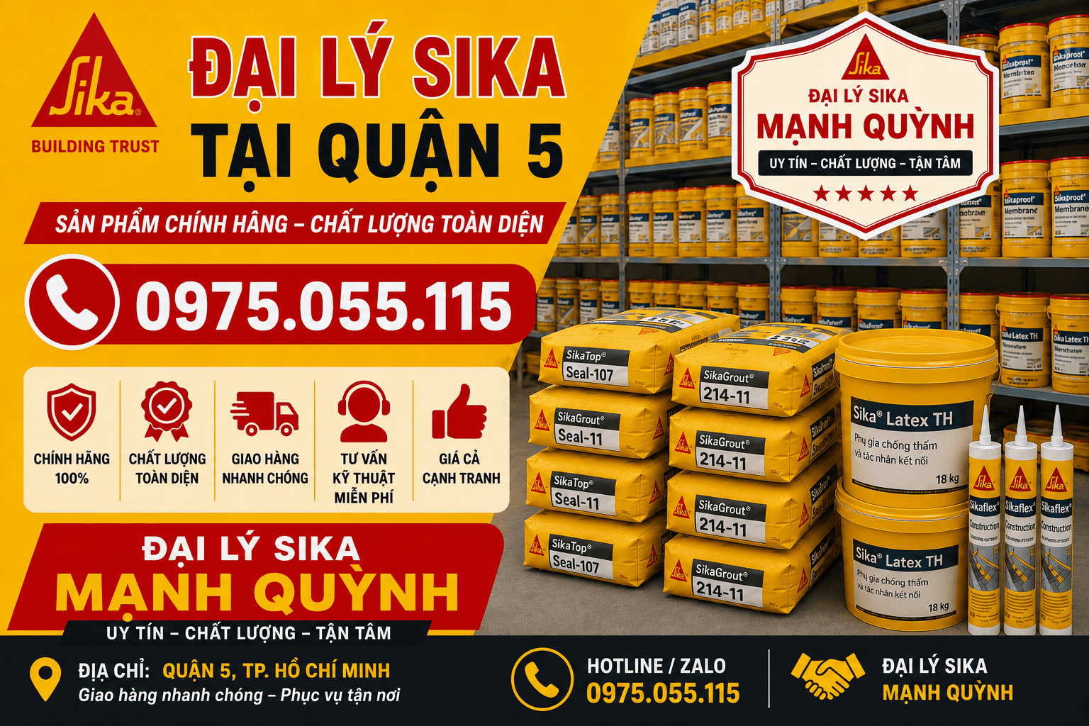 Đại Lý Sika Mạnh Quỳnh