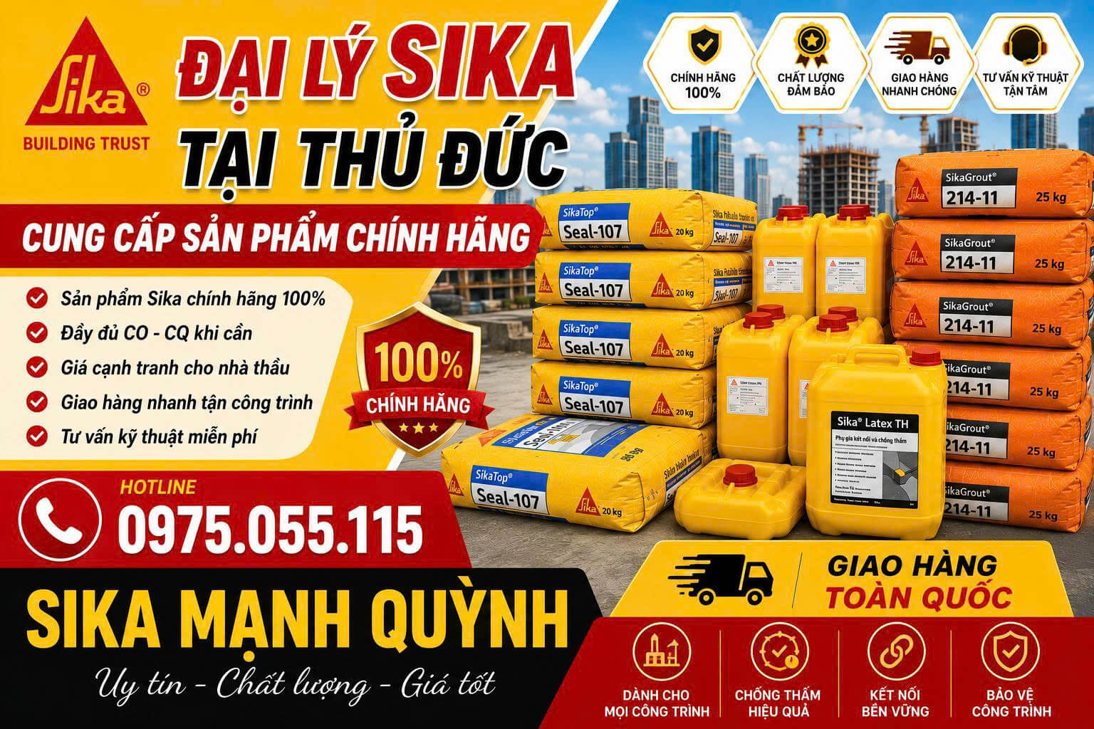 Đại Lý Sika Mạnh Quỳnh