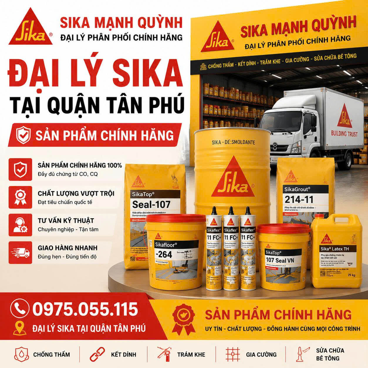 Đại Lý Sika Quận Tân Phú
