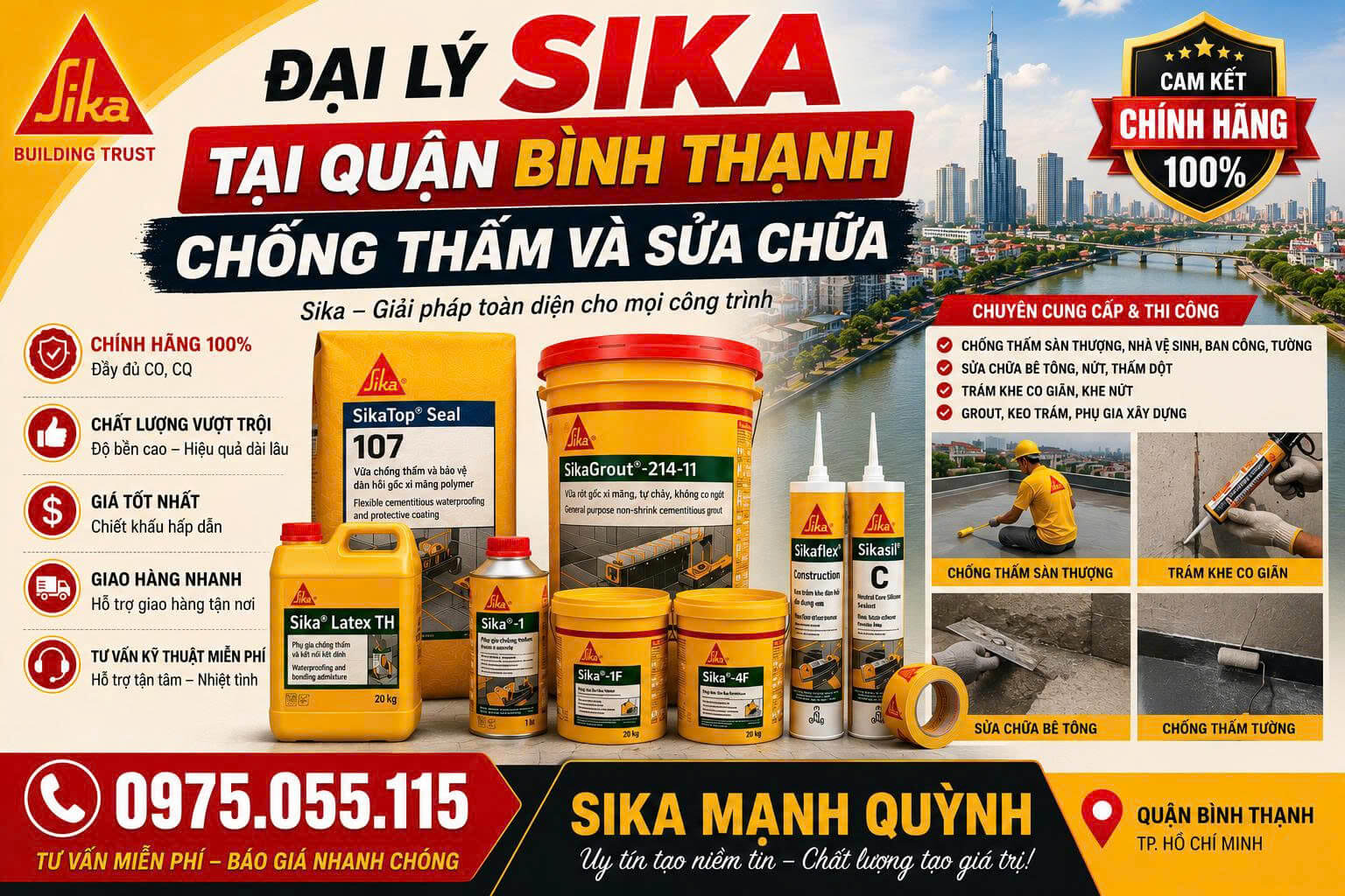 Đại Lý Sika Tại Bình Thạnh