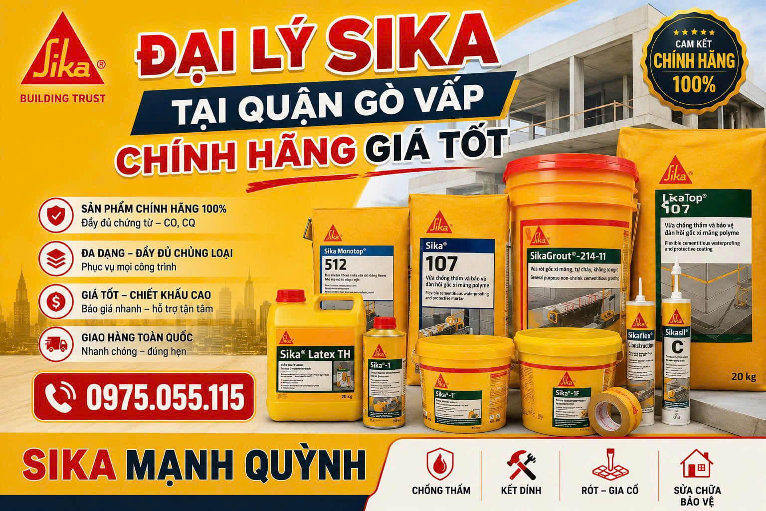 Đại Lý Sika Tại Gò Vấp