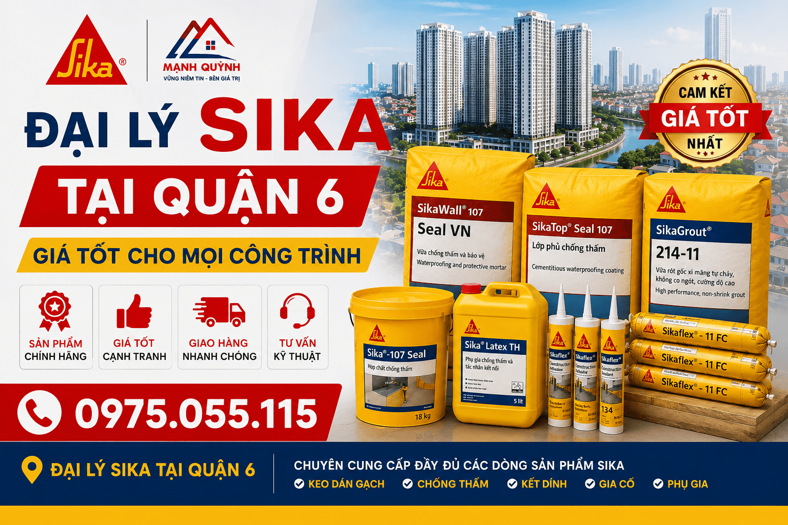 Đại Lý Sika Tại Quận 6