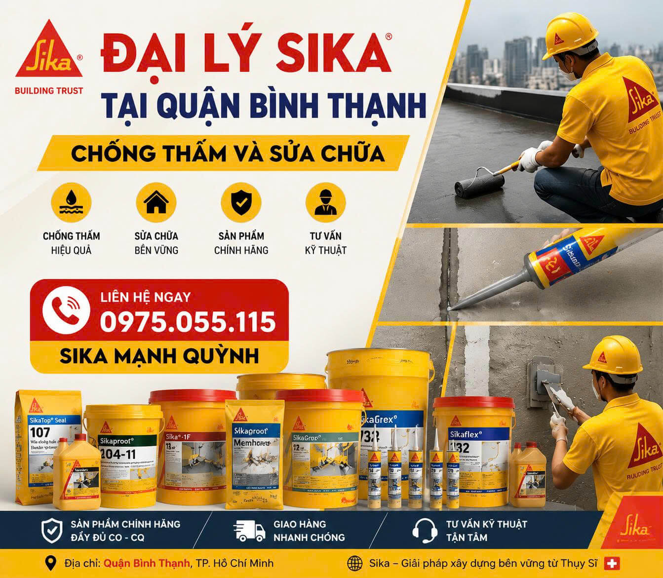 Đại Lý Sika Tại Quận Bình Thạnh
