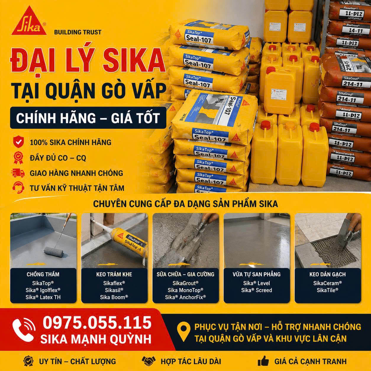 Đại Lý Sika Tại Quận Gò Vấp