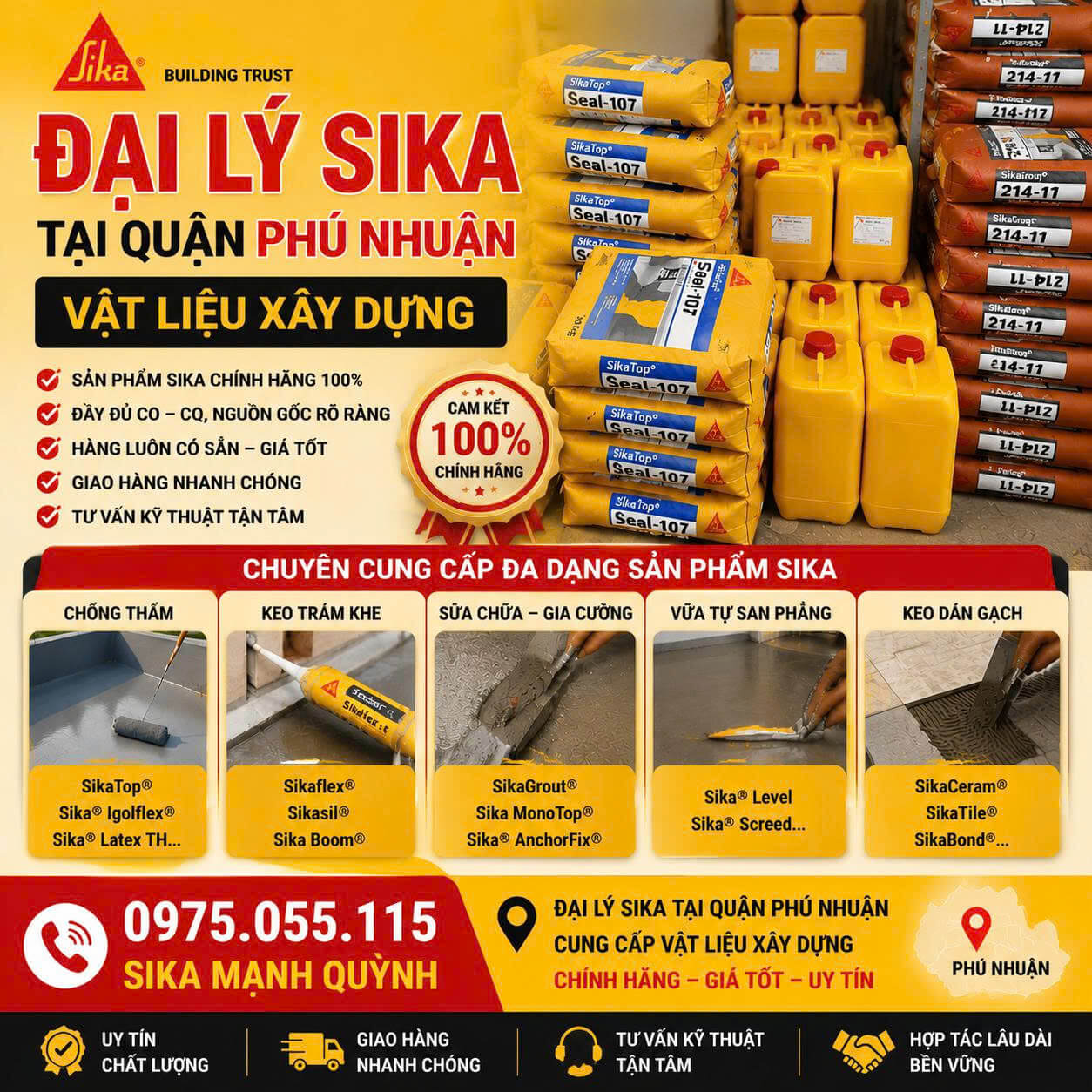 Đại Lý Sika Tại Quận Phú Nhuận