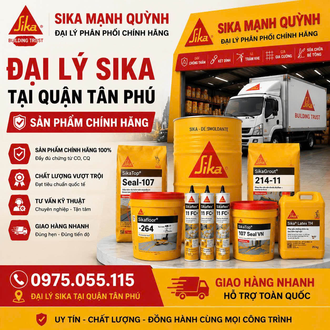 Đại Lý Sika Tại Quận Tân Phú