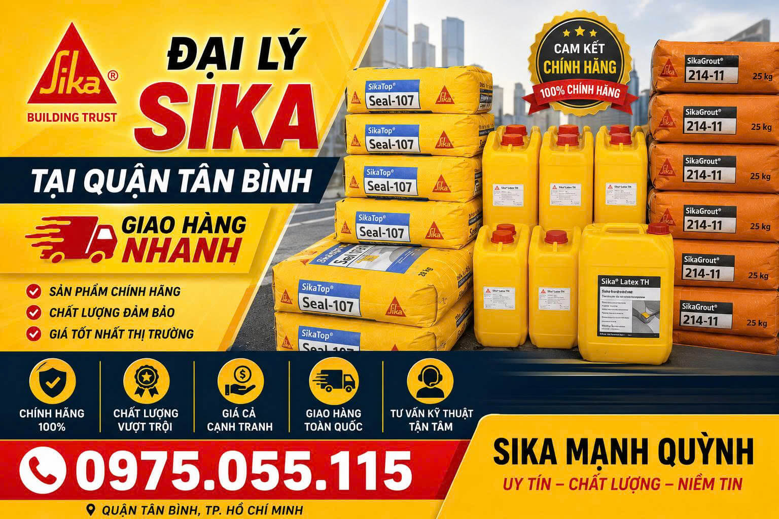 Đại Lý Sika Tân Bình Giao Hàng Nhanh