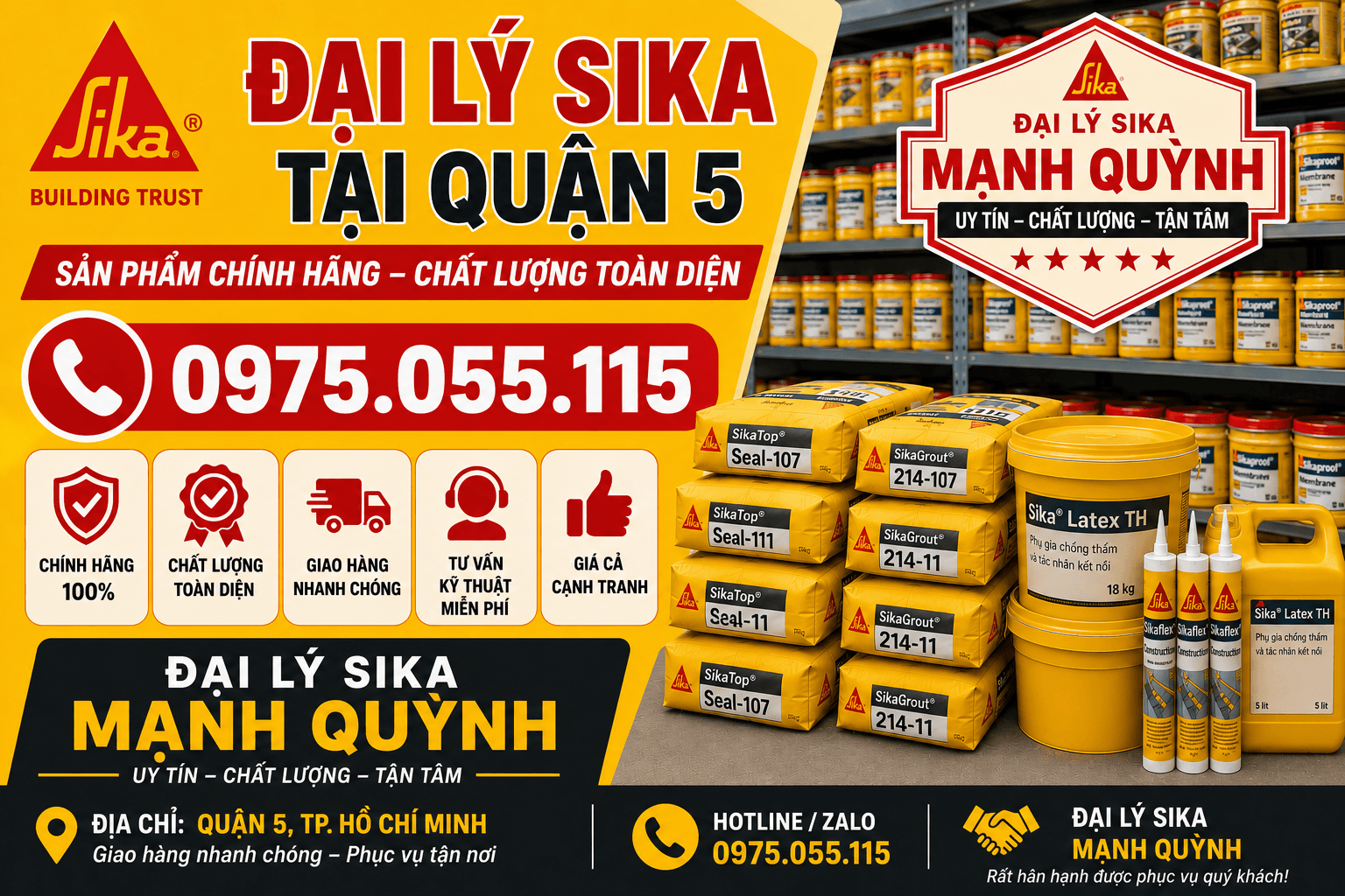 Đại Lý Sika ở Quận 5
