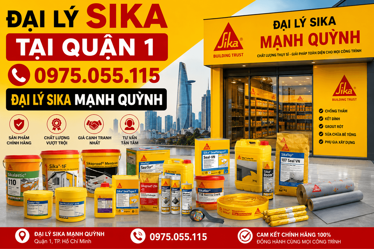 Đại Lý Sika ở Tại Quận 1