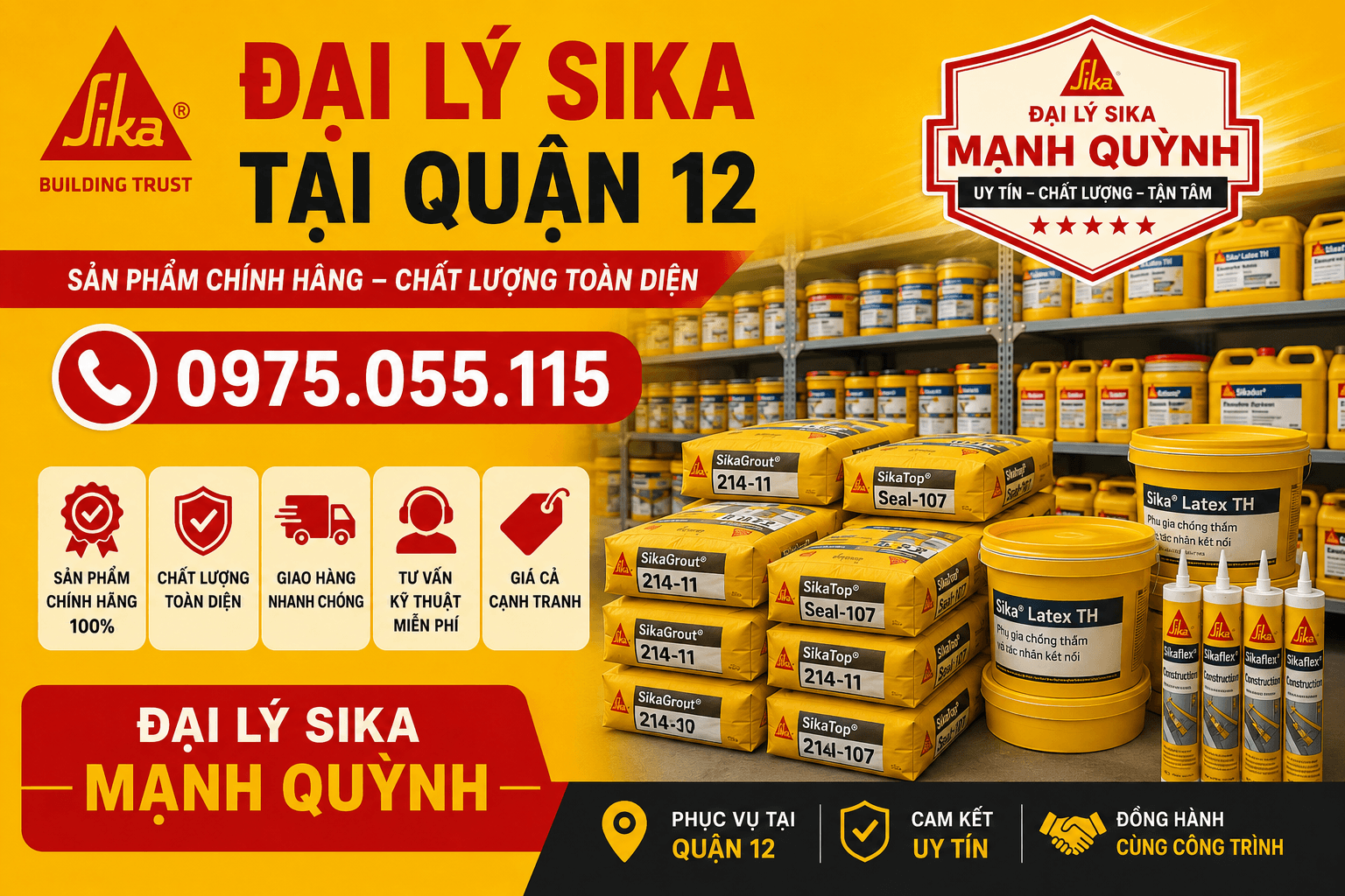 Đại Lý Sika ở Tại Quận 12