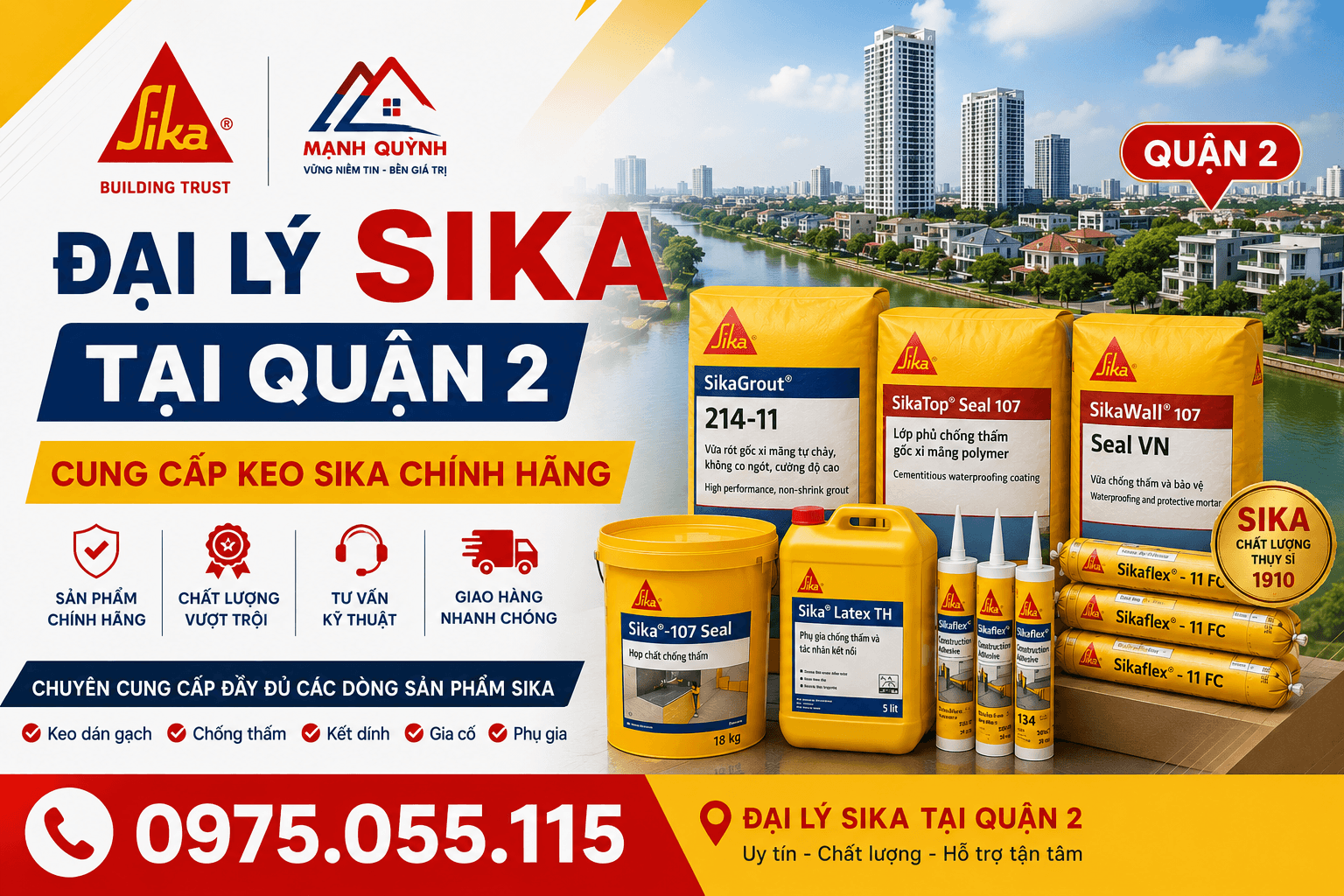 Đại Lý Sika ở Tại Quận 2