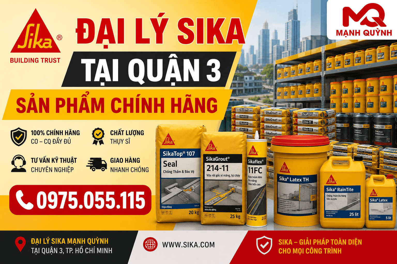 Đại Lý Sika ở Tại Quận 3