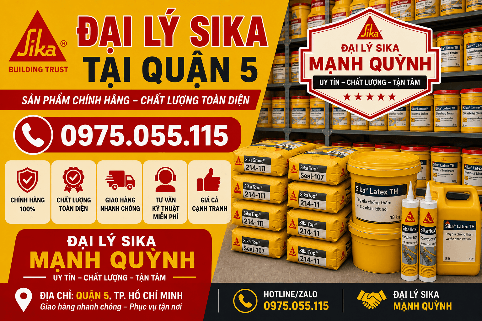 Đại Lý Sika ở Tại Quận 5