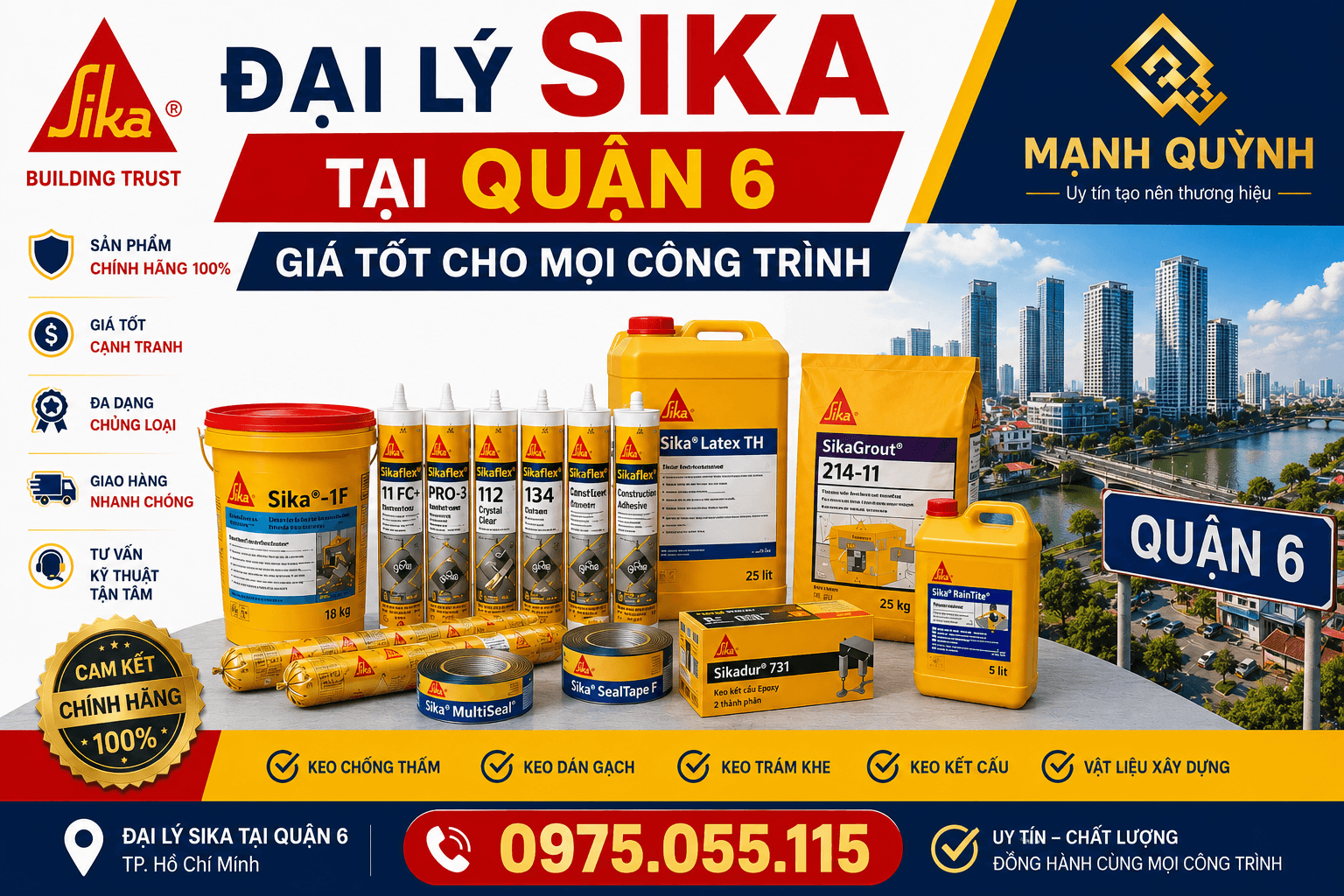 Đại Lý Sika ở Tại Quận 6