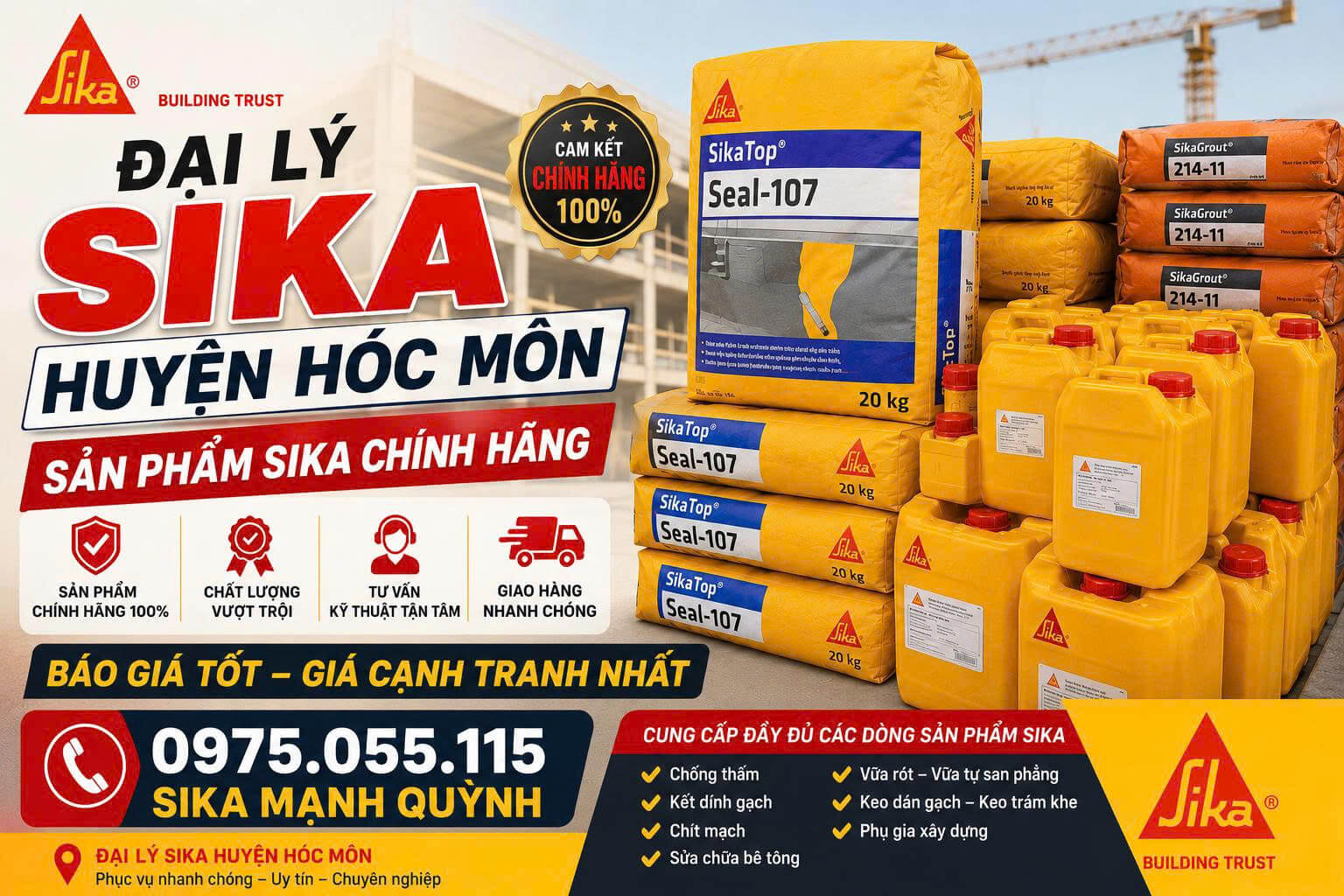 Đại Lý Sika Huyện Hóc Môn