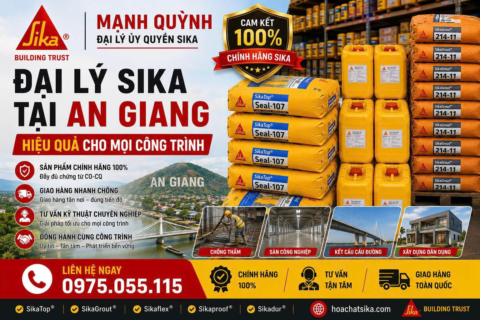 Đại Lý Sika Tại An Giang Hiệu Quả
