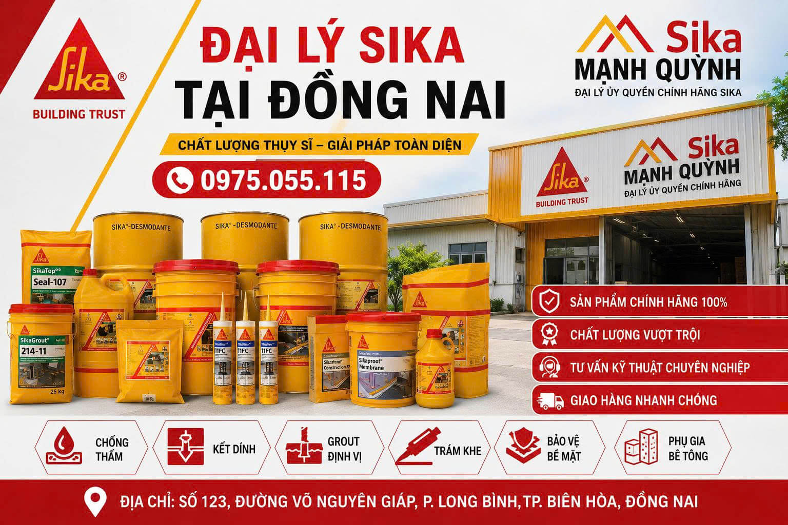 Đại Lý Sika Tại Đồng Nai