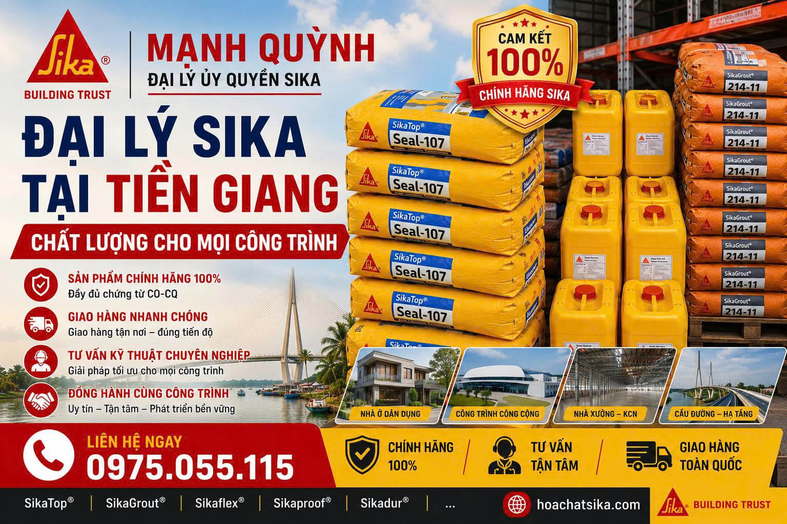 Đại Lý Sika Tại Tiền Giang Chất Lượng Cho Mọi Công Trình