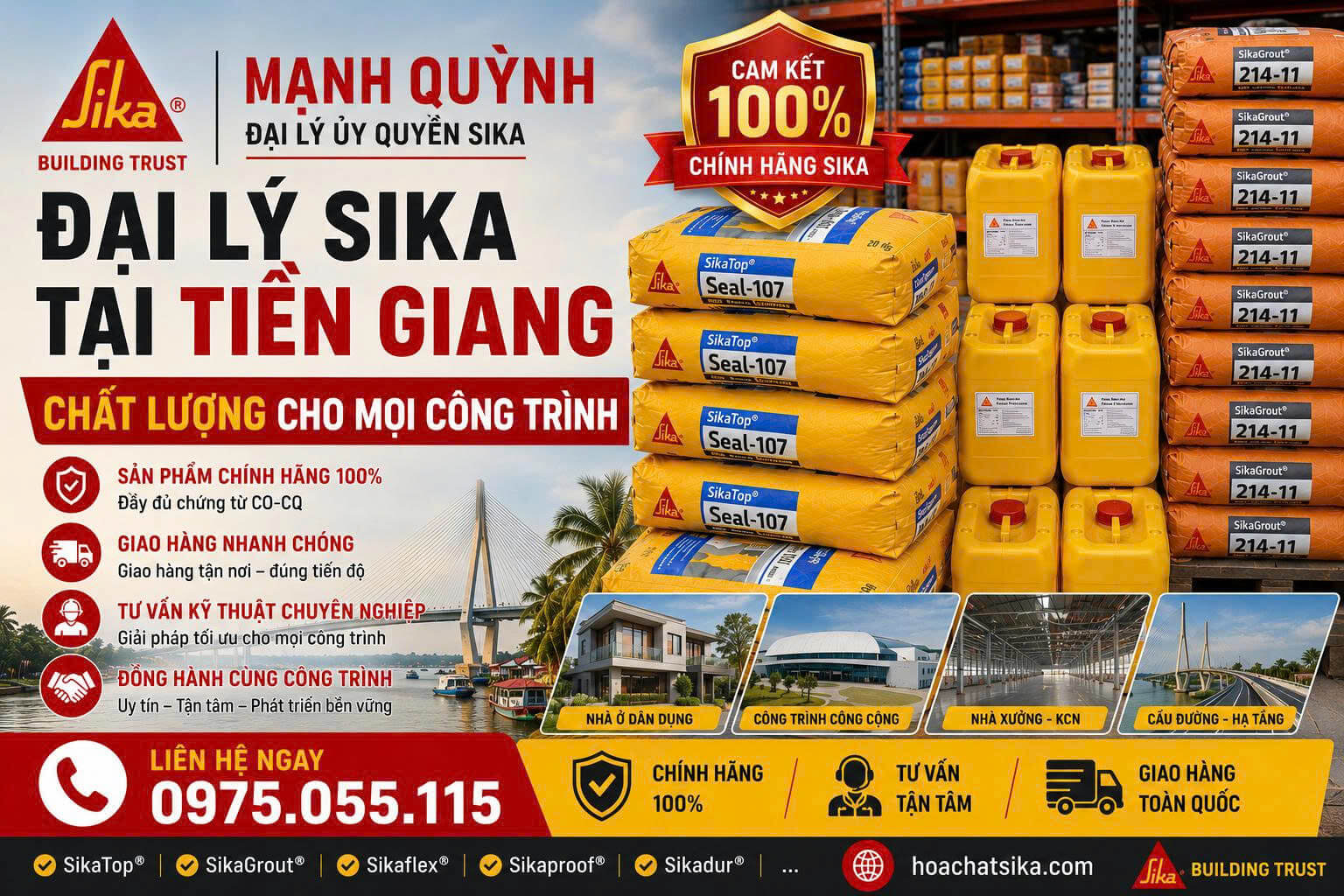Đại Lý Sika Tại Tiền Giang Chất Lượng