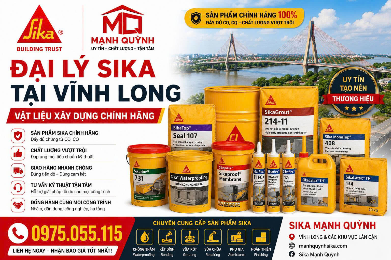 Đại Lý Sika Tại Vĩnh Long