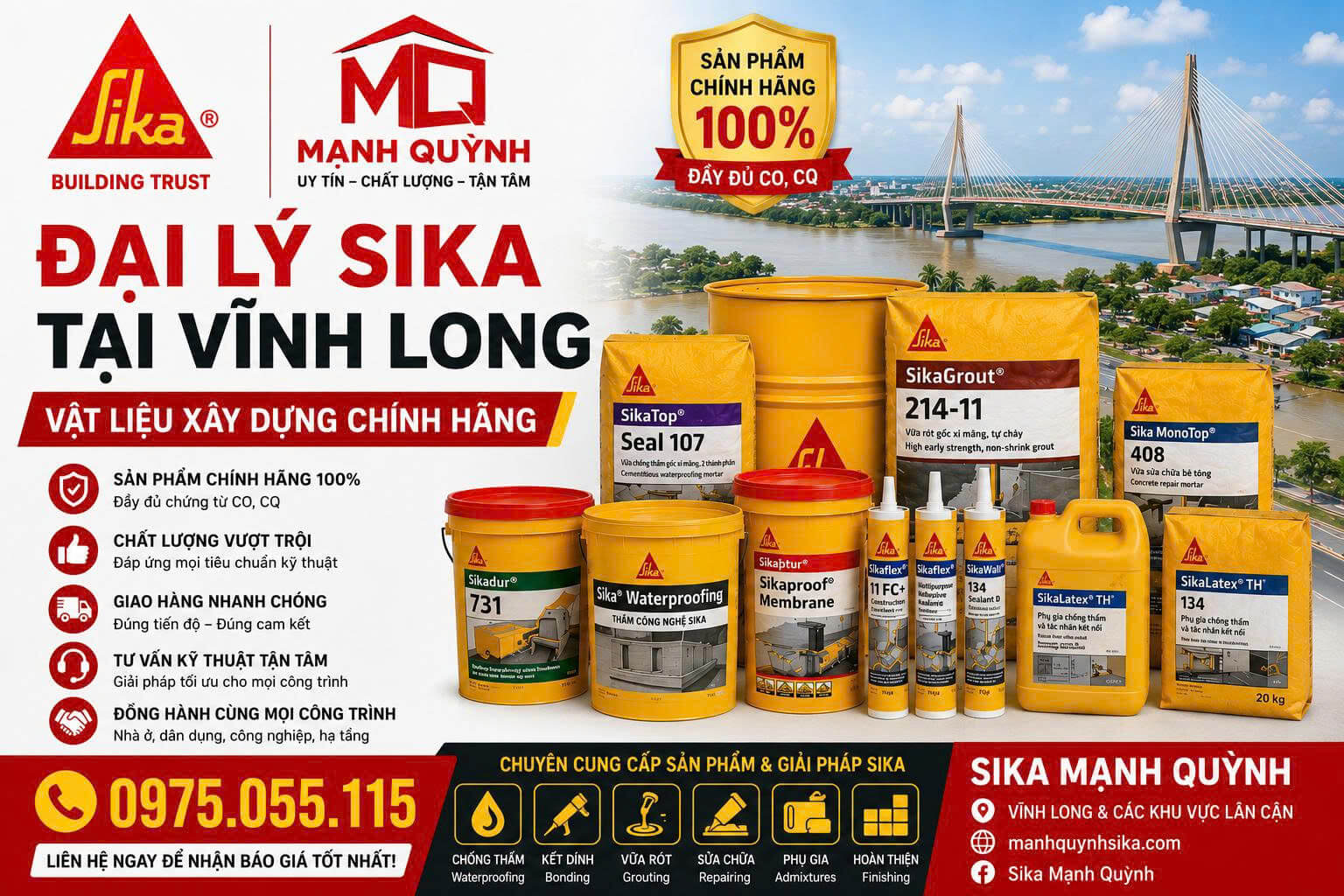 Đại Lý Sika ở Vĩnh Long