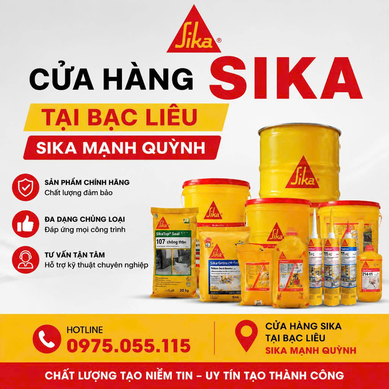 Cửa Hàng Sika Tại Bạc Liêu