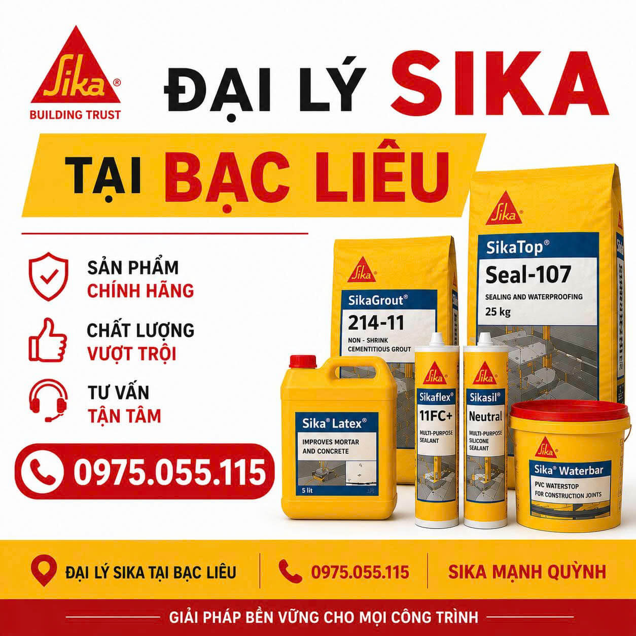 Đại Lý Sika Bạc Liêu